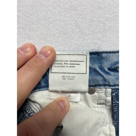 AYR The Secret Sauce Heirloom Distressed Wide Leg Comfort Stretch Jeans Size 23 - Picture 10 of 11